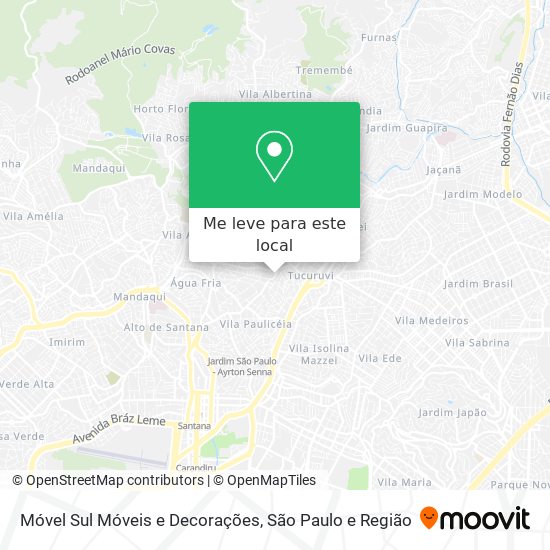Móvel Sul Móveis e Decorações mapa