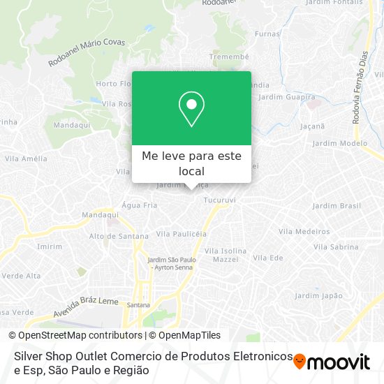 Silver Shop Outlet Comercio de Produtos Eletronicos e Esp mapa