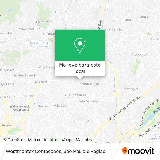 Westmontex Confeccoes mapa