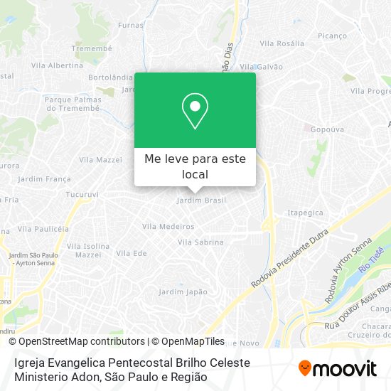 Igreja Evangelica Pentecostal Brilho Celeste Ministerio Adon mapa