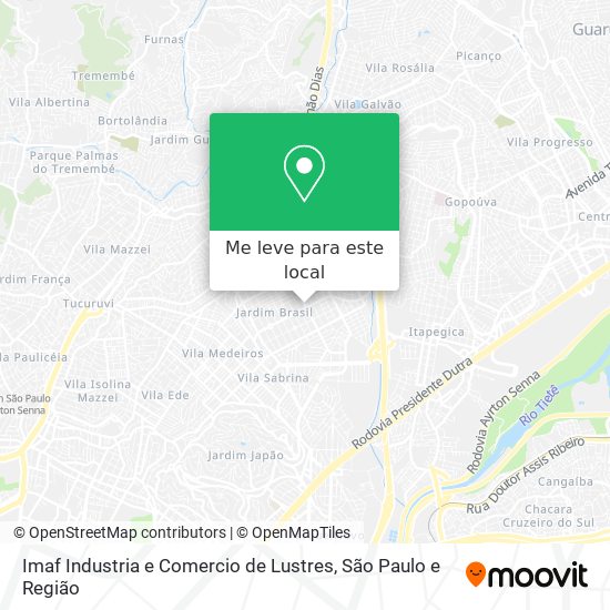 Imaf Industria e Comercio de Lustres mapa