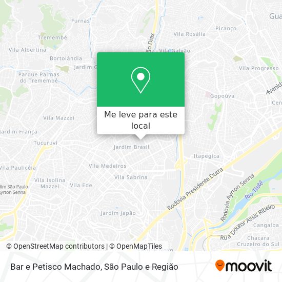 Bar e Petisco Machado mapa