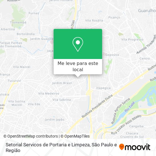 Setorial Servicos de Portaria e Limpeza mapa