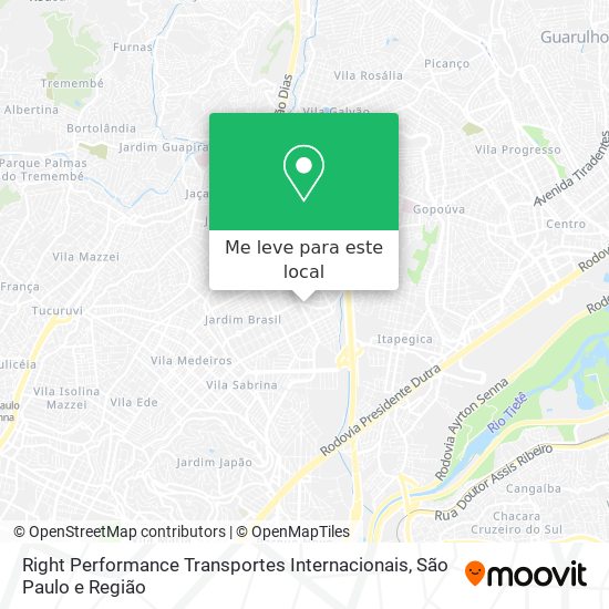 Right Performance Transportes Internacionais mapa