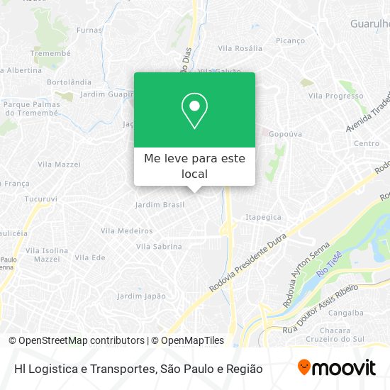 Hl Logistica e Transportes mapa