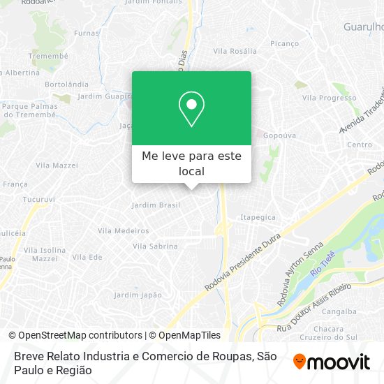 Breve Relato Industria e Comercio de Roupas mapa