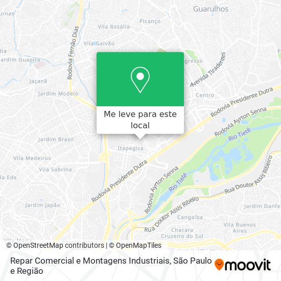 Repar Comercial e Montagens Industriais mapa