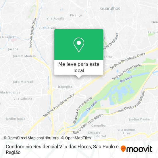 Condomínio Residencial Vila das Flores mapa