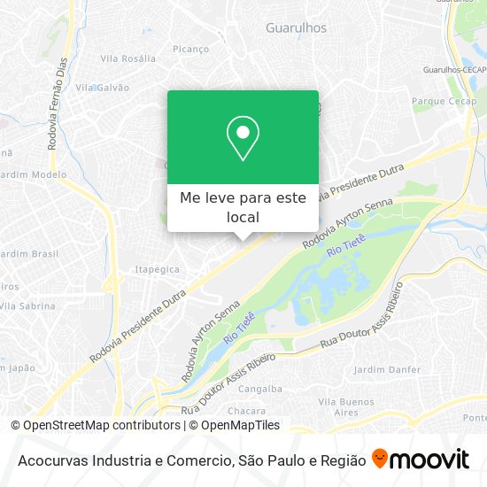 Acocurvas Industria e Comercio mapa