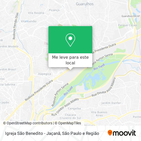 Igreja São Benedito - Jaçanã mapa