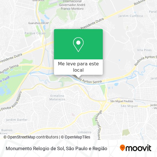 Monumento Relogio de Sol mapa