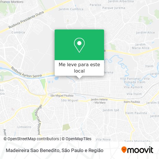 Madeireira Sao Benedito mapa