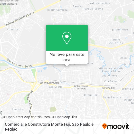 Comercial e Construtora Monte Fuji mapa