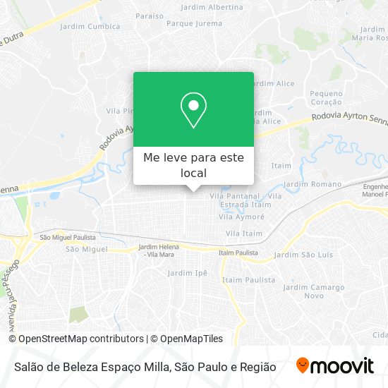 Salão de Beleza Espaço Milla mapa