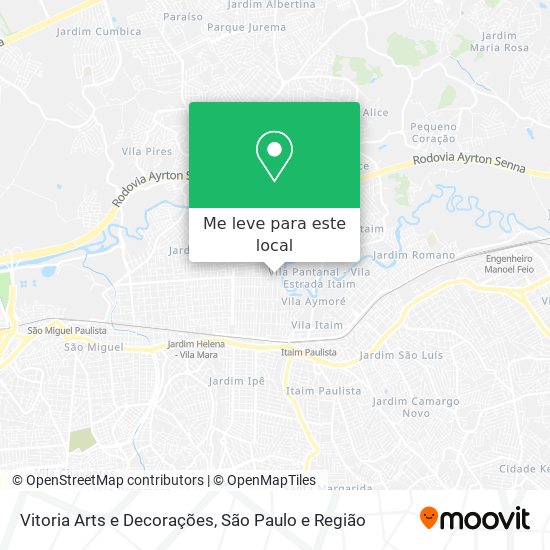 Vitoria Arts e Decorações mapa