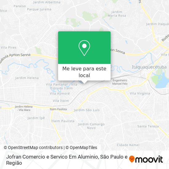 Jofran Comercio e Servico Em Aluminio mapa