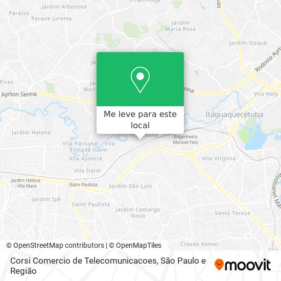 Corsi Comercio de Telecomunicacoes mapa