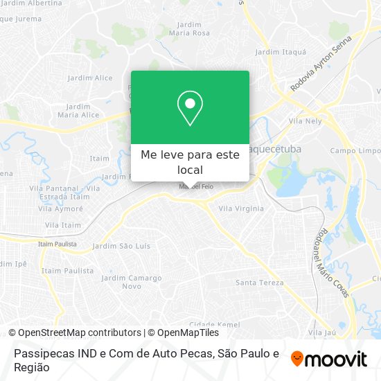 Passipecas IND e Com de Auto Pecas mapa