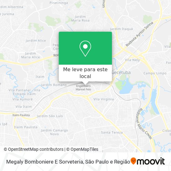 Megaly Bomboniere E Sorveteria mapa