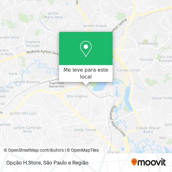 Opção H.Store mapa
