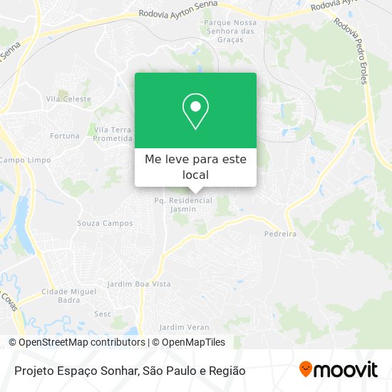 Projeto Espaço Sonhar mapa