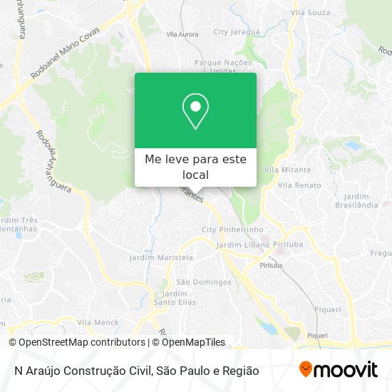 N Araújo Construção Civil mapa