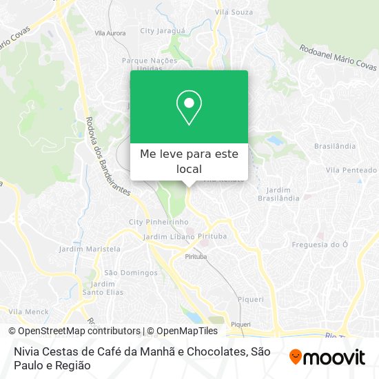 Nivia Cestas de Café da Manhã e Chocolates mapa