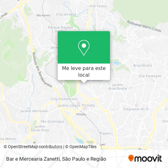 Bar e Mercearia Zanetti mapa