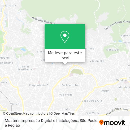 Masters Impressão Digital e Instalações. mapa