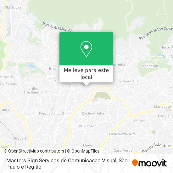 Masters Sign Servicos de Comunicacao Visual mapa