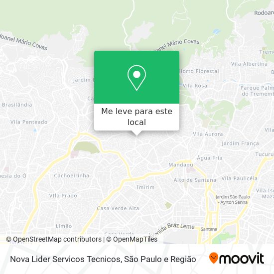 Nova Lider Servicos Tecnicos mapa