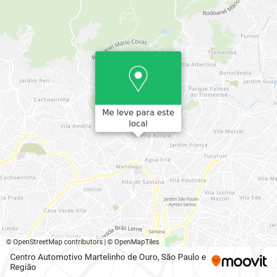 Centro Automotivo Martelinho de Ouro mapa