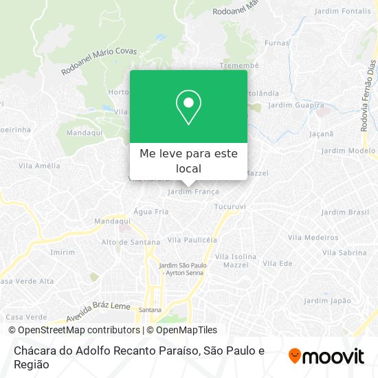 Chácara do Adolfo Recanto Paraíso mapa