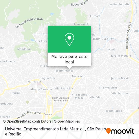 Universal Empreendimentos Ltda Matriz 1 mapa