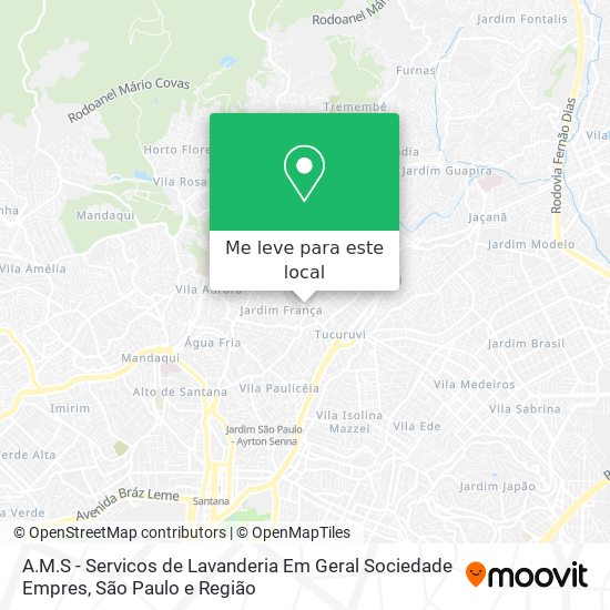 A.M.S - Servicos de Lavanderia Em Geral Sociedade Empres mapa