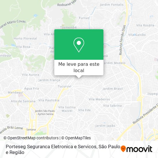 Porteseg Seguranca Eletronica e Servicos mapa