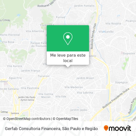 Gerfab Consultoria Financeira mapa