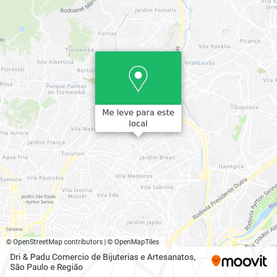 Dri & Padu Comercio de Bijuterias e Artesanatos mapa