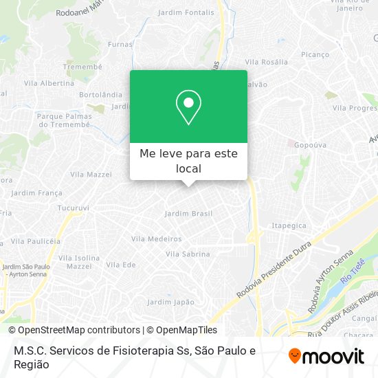 M.S.C. Servicos de Fisioterapia Ss mapa