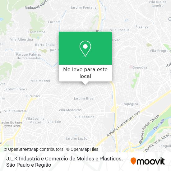 J.L.K Industria e Comercio de Moldes e Plasticos mapa