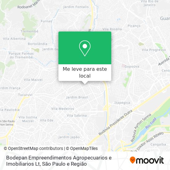 Bodepan Empreendimentos Agropecuarios e Imobiliarios Lt mapa