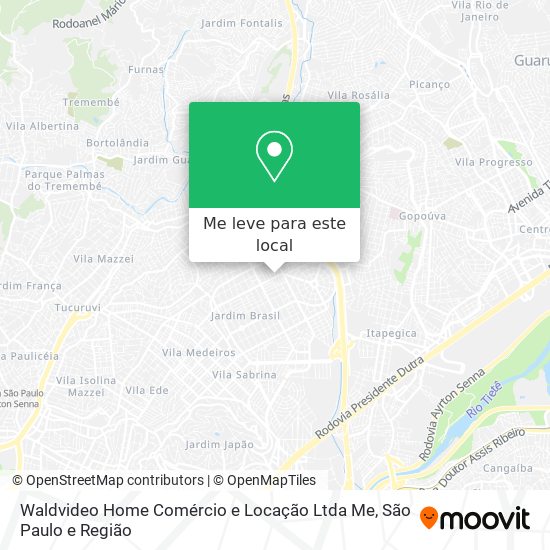 Waldvideo Home Comércio e Locação Ltda Me mapa