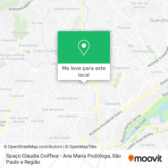 Spaço Cláudia Coiffeur - Ana Maria Podóloga mapa