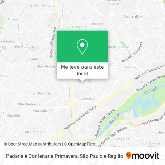 Padaria e Confeitaria Primavera mapa