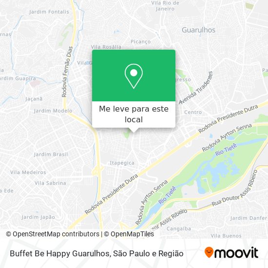 Buffet Be Happy Guarulhos mapa