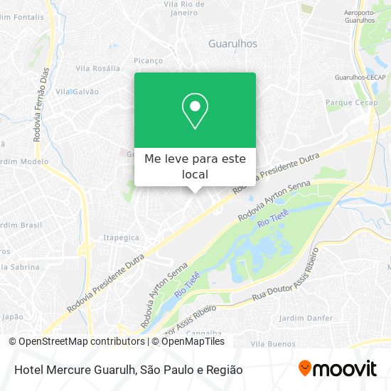 Hotel Mercure Guarulh mapa