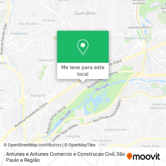 Antunes e Antunes Comercio e Construcao Civil mapa