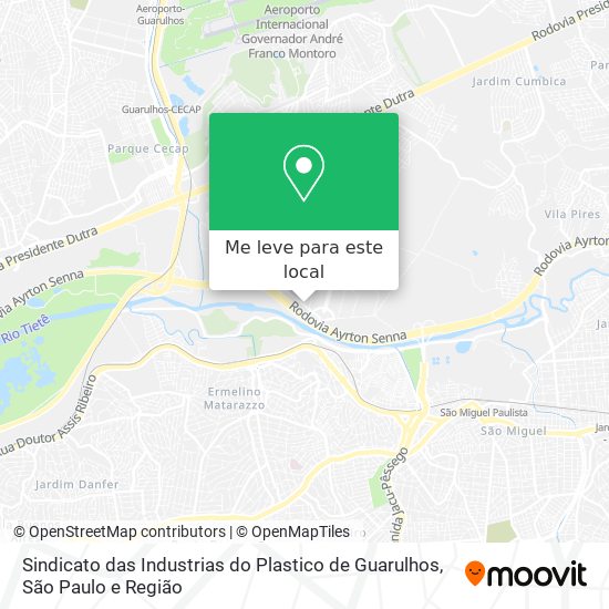 Sindicato das Industrias do Plastico de Guarulhos mapa