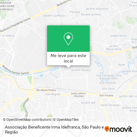 Associação Beneficente Irma Idelfranca mapa