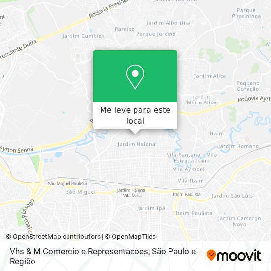 Vhs & M Comercio e Representacoes mapa